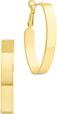 Sterling Forever Clarinda Oval Statement Hoop Earrings in Gold at Nordstrom Rack