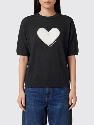 Zadig&Voltaire Heart-Print Short-Sleeved 100% Cashmere Jumper