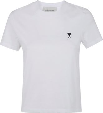 Ami Cropped Contrasted Ami De Coeur T Shirt