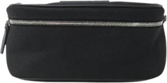 Gucci Pre-owned Techno Canvas Schoudertas - Heren - Vintage Heuptassen - Zwart - ONE Size - Vintage