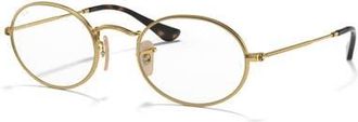 Ray-Ban 51mm Oval optical glasses in Gold at Nordstrom