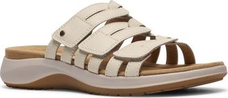 Clarks Maelynn Abby Sandal - Wide Width Available in Cream Leather at Nordstrom Rack, Size 6