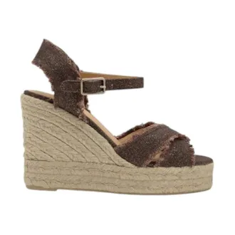 Castaner Wedges, female, Brown, 3 UK, Bromelia Wedge Espadrille