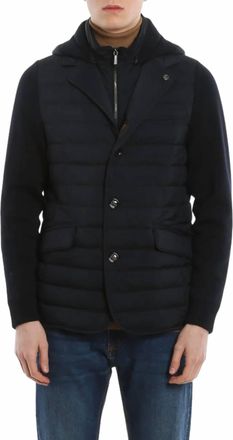 Moorer Spliced Jacket In Nero