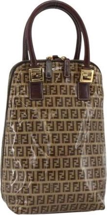 Fendi Pre-owned Handbags, female, Beige, Size: ONE SIZE Pre-owned Zucchino Canvas Hand Bag