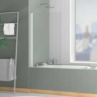 Aurlane Aurlane - Mampara De Ba&ntilde;era 70x120cm - Perfil Acabado Blanco Mate - Elementary