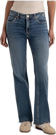 Kut from the Kloth Petite Kelly High-Rise Fab Ab Kick Flare Inset Leg Womens Jeans Heroic : 18P 28, Cotton/Denim/Spandex