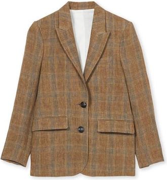 Fortela Bella Brown Check Jacket at Nordstrom, Size 40 Eu