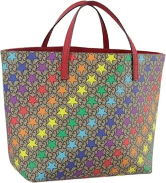 Gucci Pre-owned Tote Bags, female, Multicolor, Size: ONE SIZE Pre-owned Vintage Canvas Tote Bag