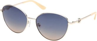 Guess Gu 00284 Zonnebril - Dames - Zonnebrillen - Beige - 58 MM - Accessoires