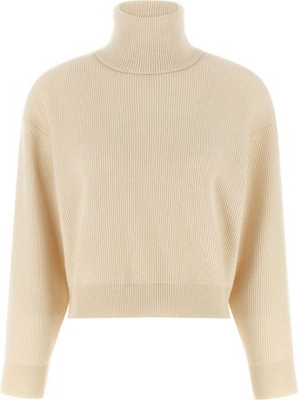 Brunello Cucinelli White Virgin Wool Womens Cardigan