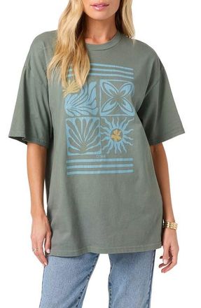 O'Neill OG Elements Oversize Cotton Graphic T-Shirt in Balsam Green at Nordstrom, Size X-Small