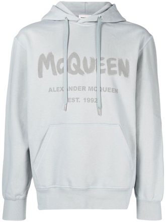 Alexander McQueen Hoodie met logoprint - Grijs