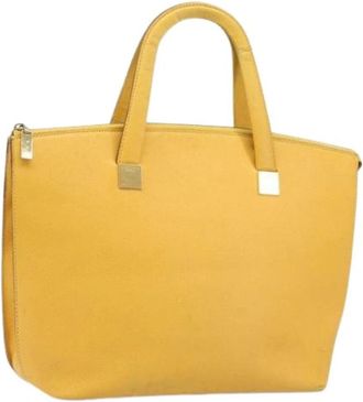 Celine Pre-owned Tote Bag - Dames - Vintage Shopper - Geel - ONE Size - Leer - Vintage