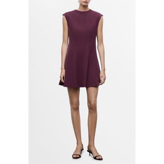 Mango Seam Sleeveless Minidress in Burgundy at Nordstrom Rack, Size 6