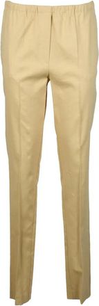 Alysi Linen Viscose Stretch Trousers - Cream