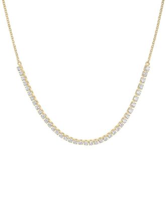 Electric Picks 14K Plated Cz Luxe Arc Tennis Necklace