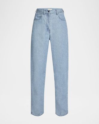The Row Tarley Straight Light Wash Jeans