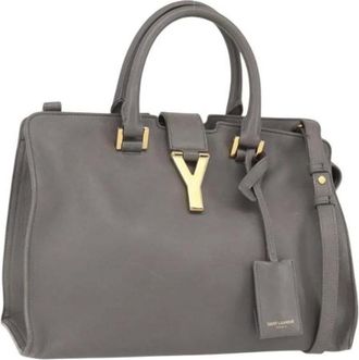 Saint Laurent Pre-owned Handbags, female, Gray, Size: ONE SIZE Pre-owned Handbag