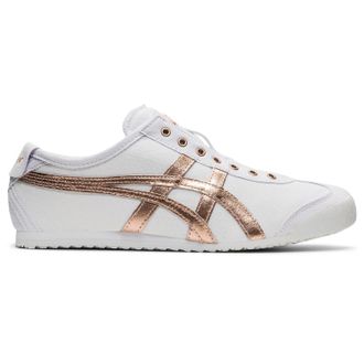 Onitsuka Tiger Mexico 66 Slip Mens Lace Free Colours Contrast Trainers (White, UK 5)