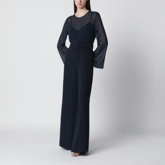 P.A.R.O.S.H. Blue jumpsuit with belt