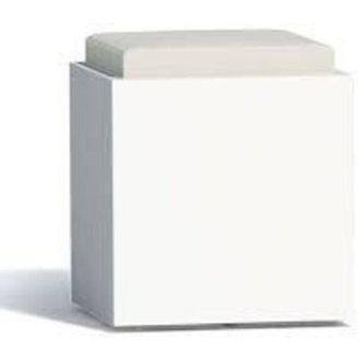 Monacis Pouf comfy square in resina monacis h 47,5 cm. vari colori - Combinazione: Verde con top grigio o bianco