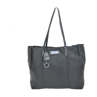 Prada Pre-owned Tote Bags, female, Black, Size: ONE SIZE Pre-owned Tessuto Tote Bag