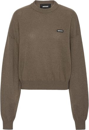 Rotate crew-neck logo-patch sweater - Bruin