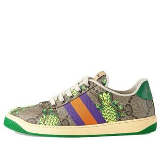 Gucci GG Tropical Patterns Sneakers Tan Multi 673409-UIR20-9791