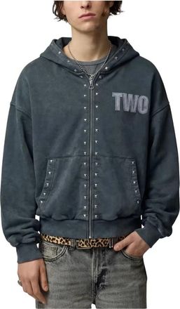 TwoJeys Studded Zipper - Heren - Vesten met rits - Zwart - M - Katoen - Hoodies & sweatvesten