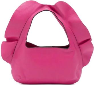 Valentino Garavani Valentino Pink Leather Ruffle Bag
