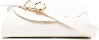 Jil Sander Witte Leren Schoudertas - Dames - Schoudertassen - Wit - ONE Size - Leer - Tassen