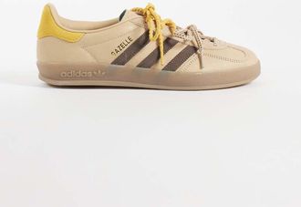 adidas Originals Gazelle - Sneakers beige con doppio lacci-Neutro