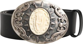 Dolce & Gabbana Prachtige Riem - Heren - Riemen - Zwart - 100 CM - Leer - Accessoires