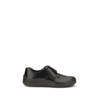 Prada Black Calf Leather Bos Taurus Low Top Mens Sneakers