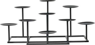 Beliani Beliani - Candle Holder with Metal Framework 23 cm Black Lamego