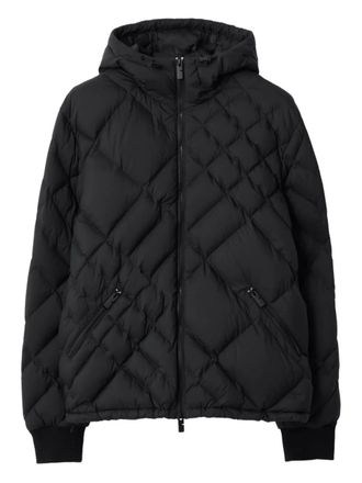 Burberry Giacca trapuntata con cappuccio - Nero
