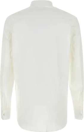 Prada Mens Stretch Cotton Blend Shirt White Poliammidericiclata