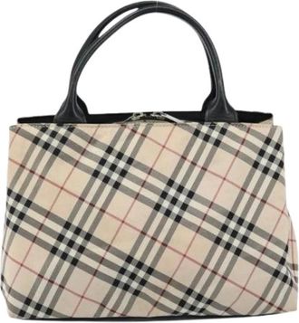 Burberry Pre-owned Handbags, female, Beige, Size: ONE SIZE Pre-owned Nylon Handbag