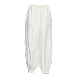 Rotate ROTATE Birger Christensen, Wide Trousers, female, White, Size: M Wide Trousers