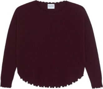 Kujten Mela Sweater - Dames - Cashmere truien - Bruin - L - Wol - Truien & Vesten