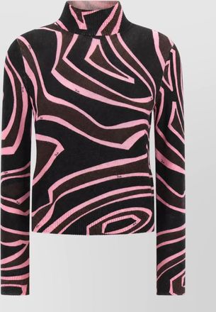 Pucci wool labirinto printed turtleneck sweater