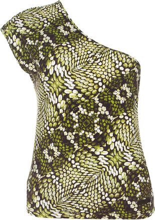 Cavalli Top monospalla con stampa Pre-owned - Verde