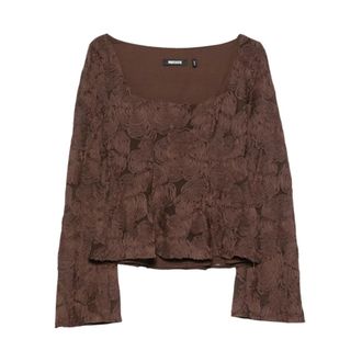 Rotate Rotate Birger Christensen - Long Sleeve Top - Dames - Tops - Bruin - Maat: XS