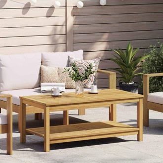 vidaXL vidaXL Tavolo laterale Olio Naturale 110 x 55 x 45 cm