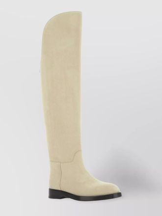 Durazzi Milano suede equestrian boots metal detail