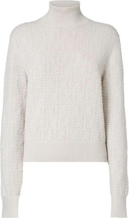 Fendi High-Neck Wool And Cashmere Jumper With Ff Polka Dot Embroidery