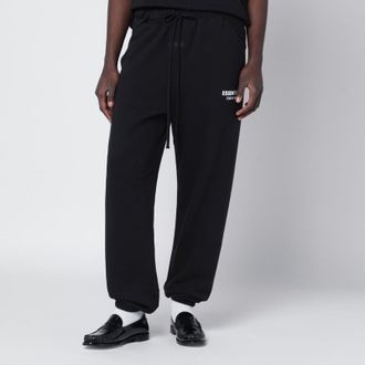 Fear of God Black washed jogging pants with logo print