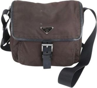 Prada Pre-owned Cross Body Bags, male, Brown, Size: ONE SIZE Pre-owned Vintage Shoulder Bag