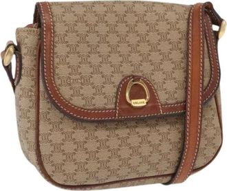 Celine Pre-owned Cross Body Bags, female, Beige, Size: ONE SIZE Pre-owned Vintage Shoulder Bag